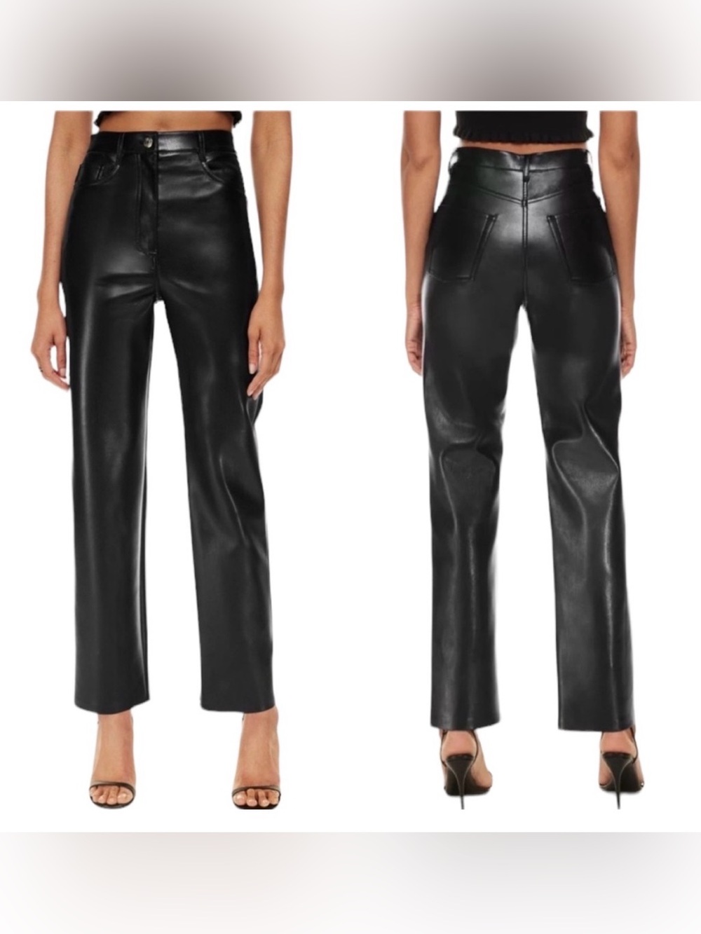 Aritzia Wilfred The Melina Pant Black, Size 0, Faux-Leather, Excellent Condition